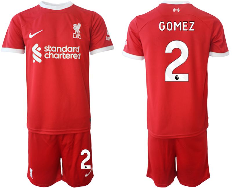 Men 2023-2024 Club Liverpool home red 2 Soccer Jersey
